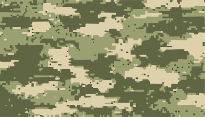 Ukrainian digital camo pattern, Ukraine Military Uniform print as background - obrazy, fototapety, plakaty
