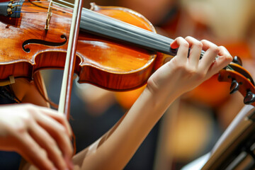 In music, a performance involves interpreting and expressing a musical piece.