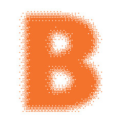 Colorful English Uppercase Letter B Pixel Bitmap