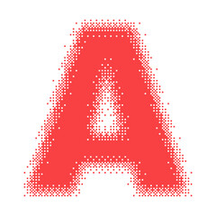 Colorful English Uppercase Letter A Pixel Bitmap