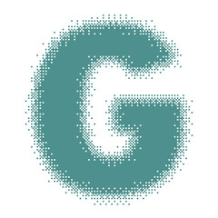 Colorful English Uppercase Letter G Pixel Bitmap