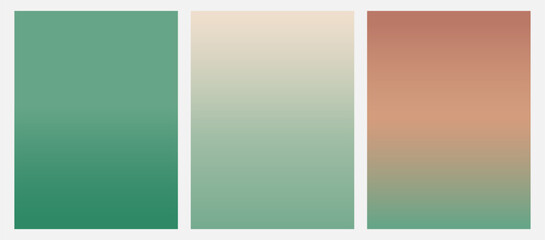 Green and brown gradient vector set for covers, wallpapers, social media, banners, business cards, and branding projects