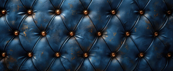 Dark blue background with a leather texture of an elegant sofa. Created with Ai