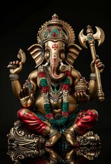Fototapeta premium Lord Ganesha Blesses with Wisdom
