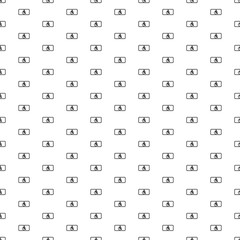 Square seamless background pattern from black disabled road signs. The pattern is evenly filled. Vector illustration on white background