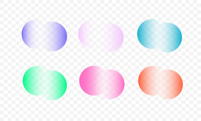 Transparent graphic design circles element . Connected round shapes. Company logo. Vector
