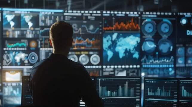 Global Financial Wizard Executing Data Mastery with Futuristic Technology