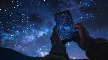 Starry Skies at Your Fingertips Smartphone Constellation Map App in Hand