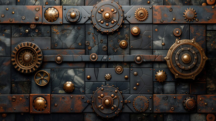 Symmetrical Bronze Design Background Pattern