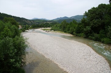 River in Pontaix in Drome in the South East of France, in Europe