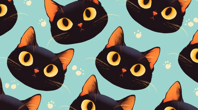 Delight in a charming 2d pattern featuring the endearing face of a Bombay cat a beloved pedigree breed among cat enthusiasts This all over print designed for those who adore black A