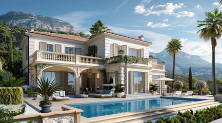 Villa on the French Riviera	 - obrazy, fototapety, plakaty