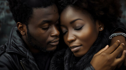 A man and a woman are hugging each other - obrazy, fototapety, plakaty