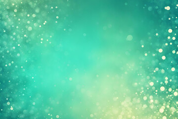 Obraz premium Turquoise bokeh , a normal simple grainy noise grungy empty space or spray texture , a rough abstract retro vibe shine bright light and glow background template color gradient