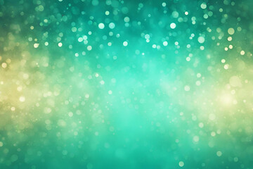 Fototapeta premium Turquoise bokeh , a normal simple grainy noise grungy empty space or spray texture , a rough abstract retro vibe shine bright light and glow background template color gradient