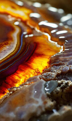 Obraz premium caustic through Agate gemstone