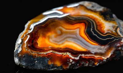 Fototapeta premium caustic through Agate gemstone