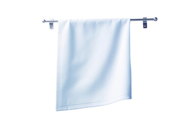 white towel hanging on a clothesline
