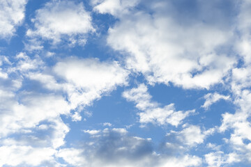 white clouds in the blue sky environment
