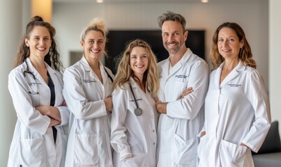 Fototapeta premium Male and female doctors in a hospital