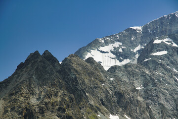 Fototapeta na wymiar Trail to Arolla in the Pennine Alps, Switzerland.