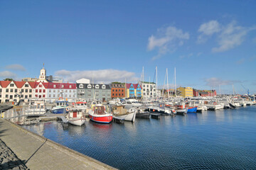 Fototapeta na wymiar Tórshavn - the capital and largest city of the Faroe Islands
