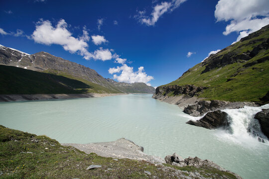 Lac des Dix in the Pennine Alps, Switzerland.