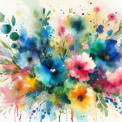 watercolor background drawn by brush.