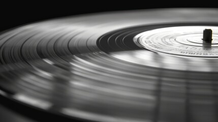 silver vinyl record.