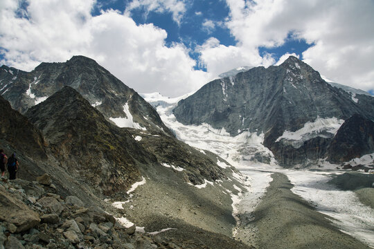Trail to Arolla in the Pennine Alps, Switzerland.