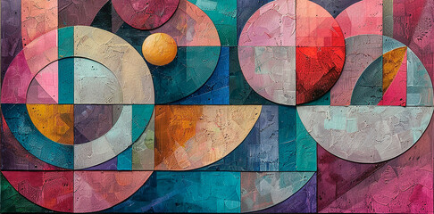 Abstract bright wallpaper with circles.
