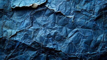 Closeup of the texture of old navy blue grunge paper.