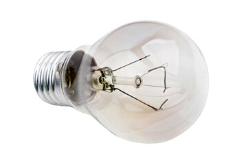 Burned incandescent light bulb