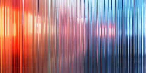 Corrugated glass texture, Patterned glass texture background. Light reflection displacement texture with fluted color light effect. Reflected, modern home decor interior.