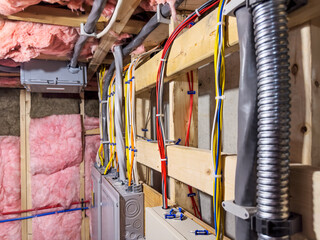 Busy connection system in utility room - Wiring additions in utility room for solar system installation