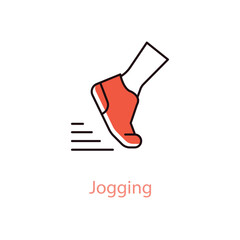 Jogging Vector Icon Design Icon representing the concept of jogging.