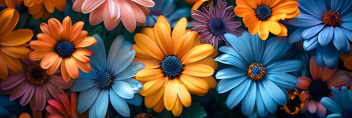 Vibrant daisy bouquet celebrates summer beauty in nature. - obrazy, fototapety, plakaty