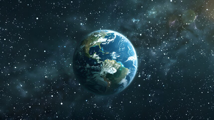 Our planet earth flying through space and time, our universe