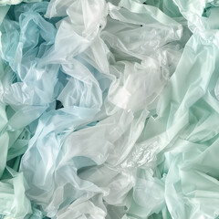Seamless pattern of cramped plastic bags