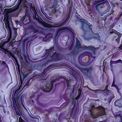 Seamless pattern of purple agate gemstone on cut