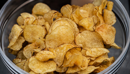 Tastu potatoe chips in a bowl.