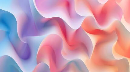 An eye-catching display of flowing shapes and vivid colors blending smoothly together in a dynamic and modern abstract design This image portrays fluid movement and a sense of softness - obrazy, fototapety, plakaty