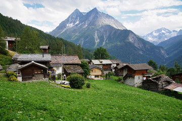 Fototapeta na wymiar The Pennine Alps in Switzerland.