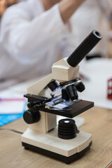 science microscope laboratory lab in research technology biology equipment,