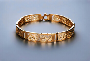 'Panoramic pattern Modern shot geometric minimalistic bracelet gold background white poduim jewellery cuff bijouterie bangle accessory beauty carved'