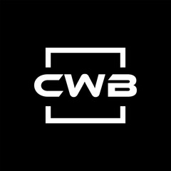 Initial letter CWB logo design. CWB logo design inside square.