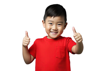 Close up of an asian kid - Okay gesture
