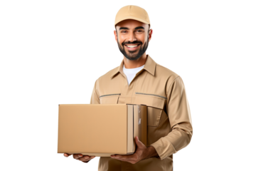 Happy arab delivery man.............