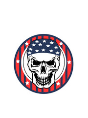 american flag skull