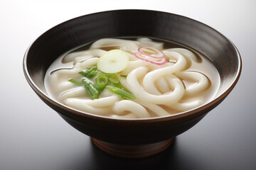 A bowl of udon soup generative AI